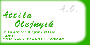 attila olejnyik business card